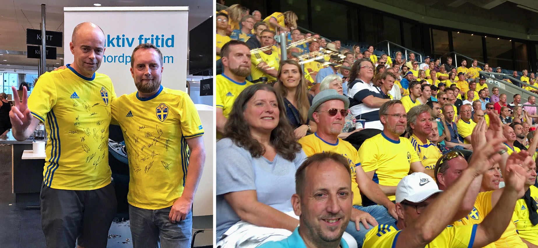 Fotbollsevent Sverige-Danmark juni 2018